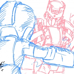 록맨11 잠안와서 그린 3장